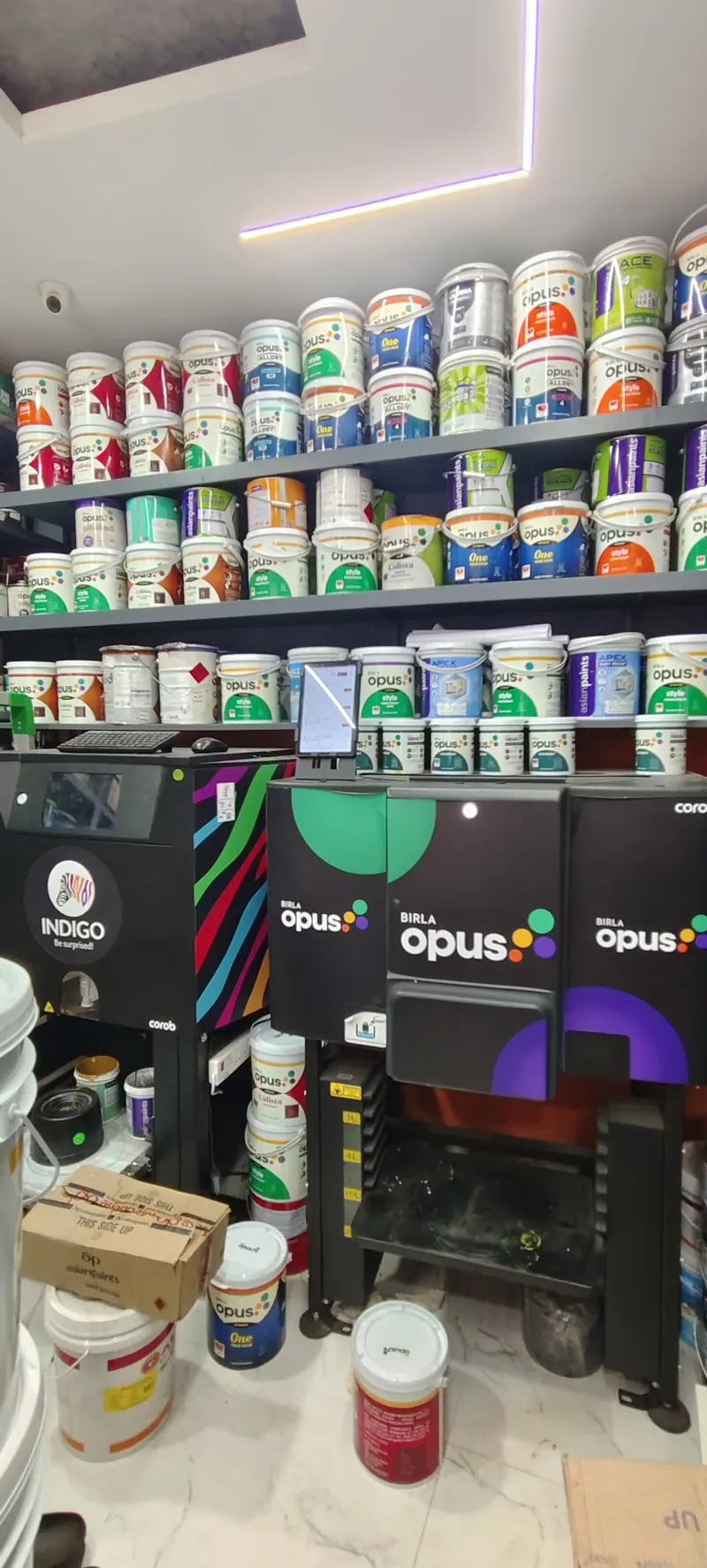 Birla Opus display stand