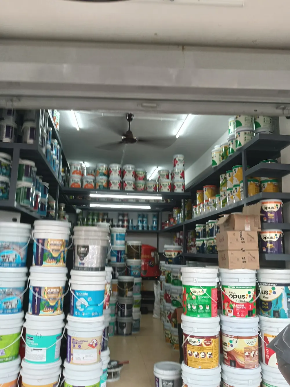 Interior of the paint store
